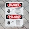 Signmission Electrical Hazard Authorized Only Bilingual Danger Sign, Plastic, 7in W x 10in L, 2PK OS-2PACK-DS-P-710-VS-1197 - alternate 6